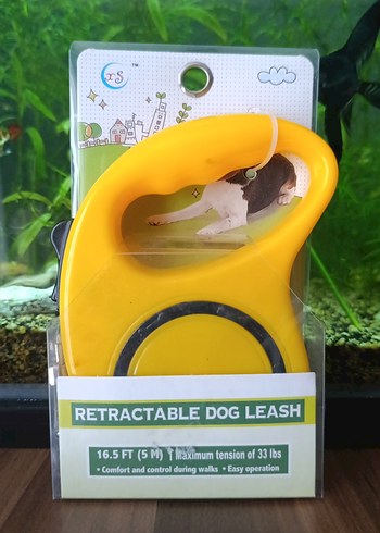 Sarı Renkli Otomatik Köpek Gezdirme Tasması