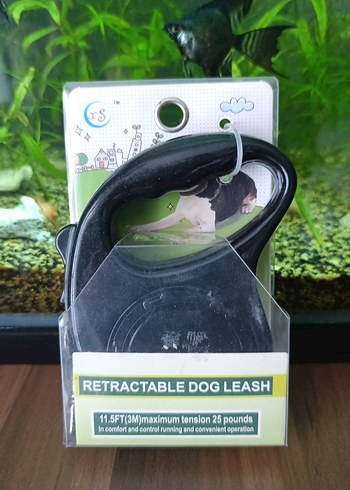 Koyu siyah Otomatik Köpek Gezdirme Tasması