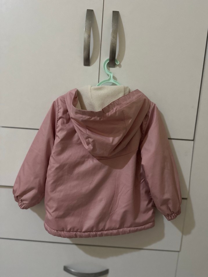 Kız Çocuk Pembe Fermuarlı Mont - Görsel 2