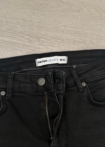 Erkek Siyah Kısa Denim Şort - Görsel 2