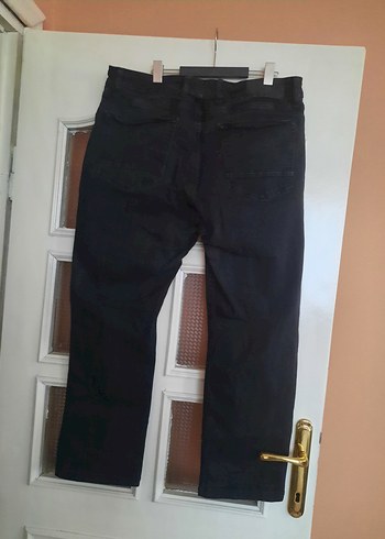 Siyah Kemerli Erkek Denim Pantolon - Görsel 3