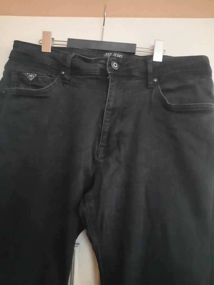 Siyah Kemerli Erkek Denim Pantolon - Görsel 2