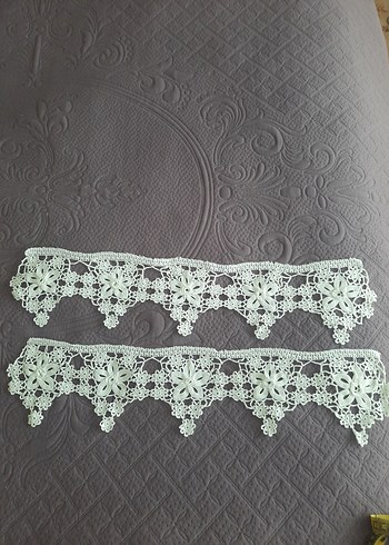 Beden Dantel İşlemeli Beyaz Vintage Kenar Süsleme