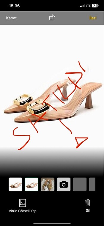 Zara topuklu ayakkabı