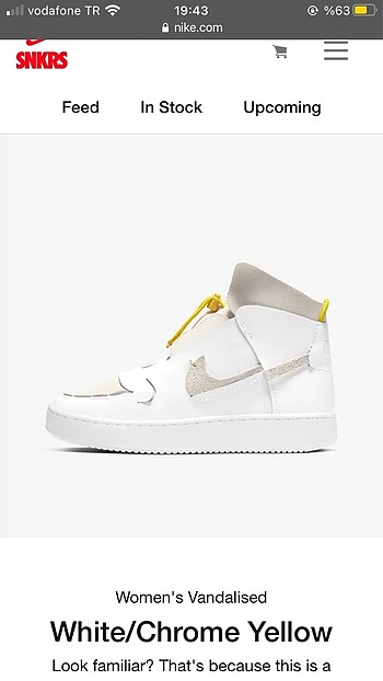 Nike Vandalised LX white yellow