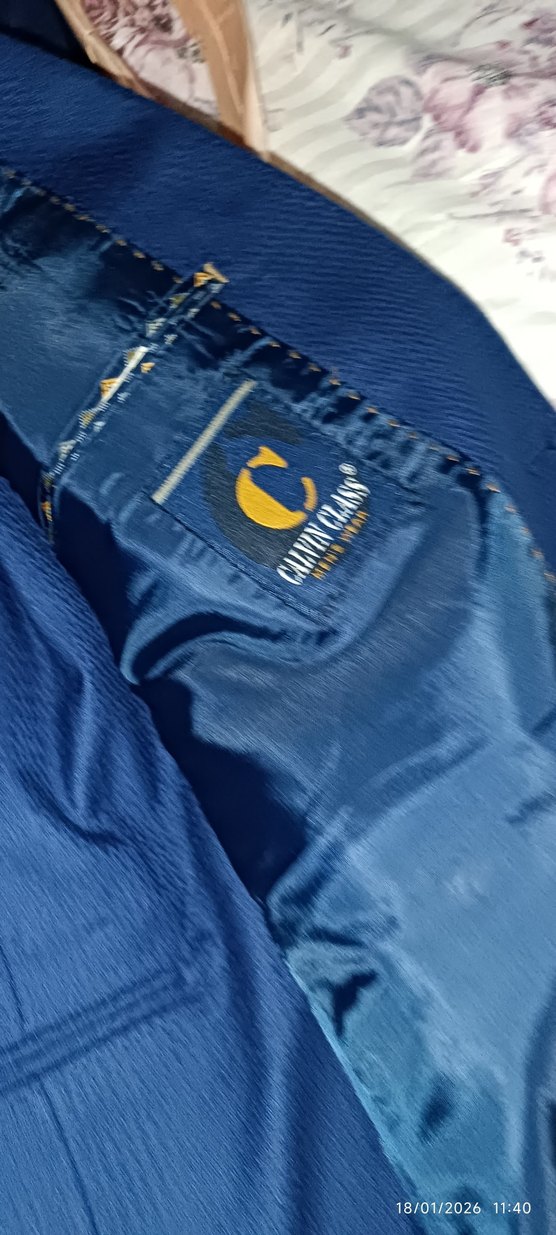 Mavi Düğmeli Erkek Takım Elbise yelekli bir kere giyildi - Görsel 3