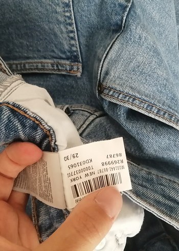 29 Beden mavi Renk mavi straight paça yüksek bel kadın kot pantolon