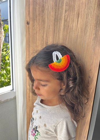 Örgü Gökkuşaklı Çocuk Saç Tokası