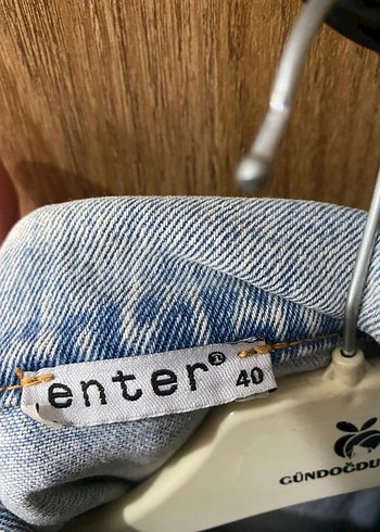 Diğer Düğmeli Gri Kadın Denim Ceket