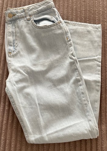 Defacto Bej Kadın Midi Boy Denim Pantolon