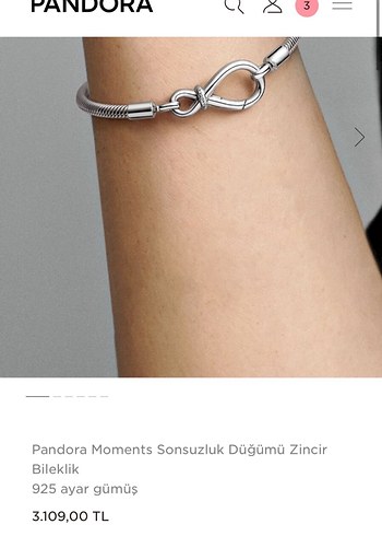 PANDORA sonsuzluk bileklik - Görsel 3