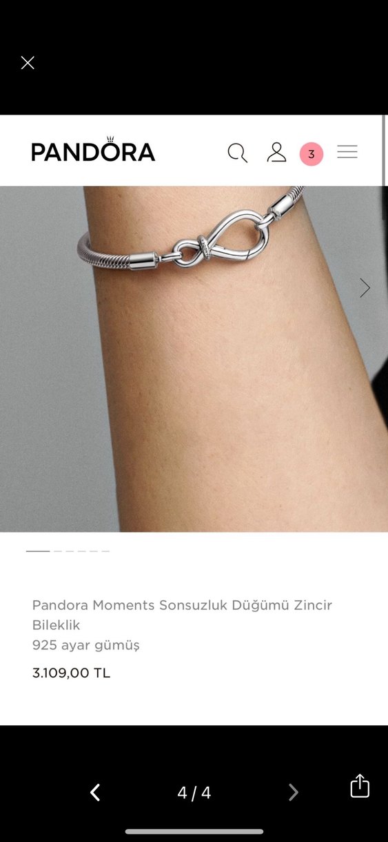 PANDORA sonsuzluk bileklik - Görsel 3