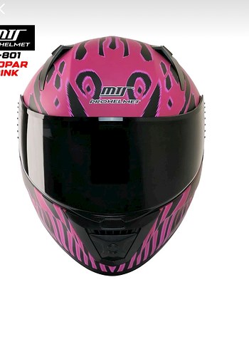 Diger Pembe Zebra Desenli Biker Kask - Görsel 2