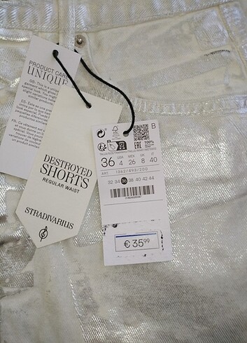 Metalik detaylı şort  - Görsel 5