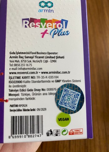 Beden bordo Renk Resveratrol ve Quercetin İçeren Takviye 30 Tablet