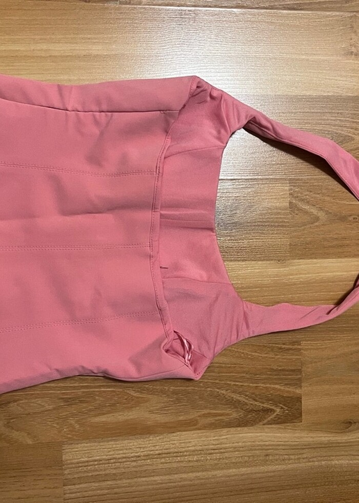 Zara pembe crop top - Görsel 2