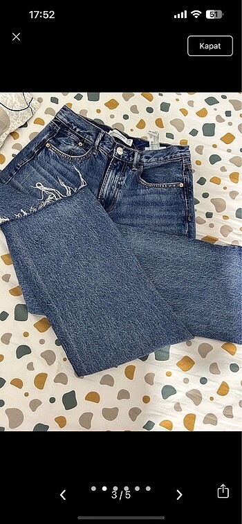 38 Beden mavi Renk Stradivarius jean