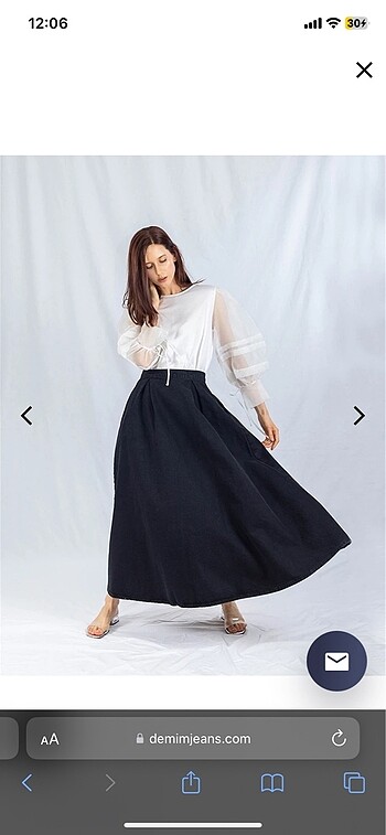 Demim jeans kot etek