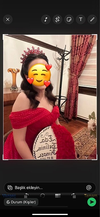 Kırmızı kına gelin tacı