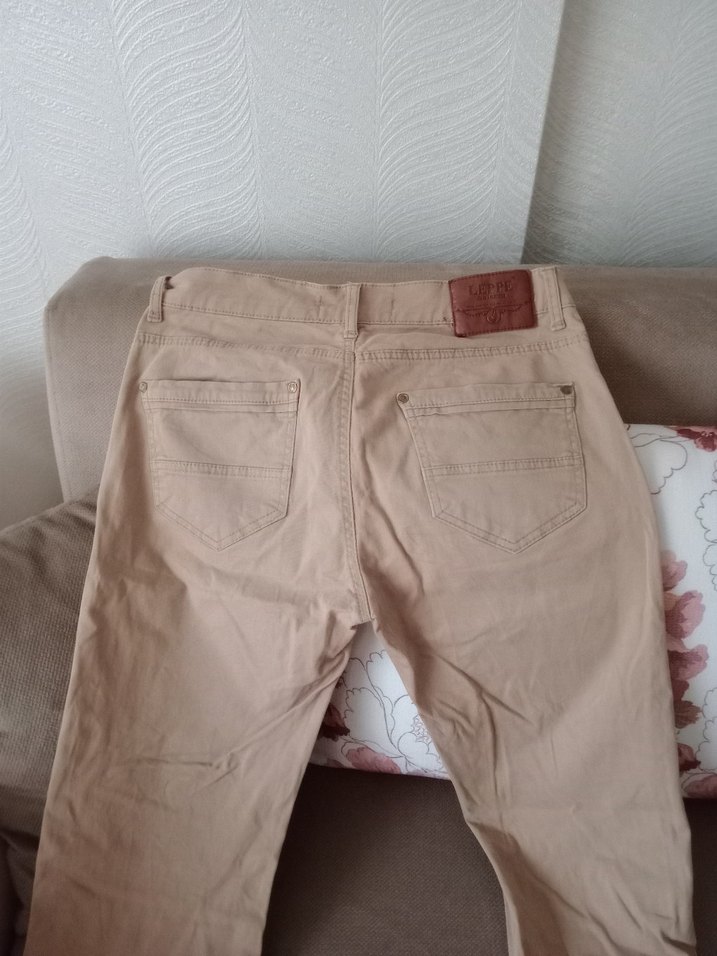 Bej Loose Fit Keten Erkek Pantolon - Görsel 3