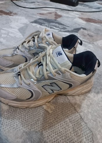 New Balance Beyaz Gri Bağcıklı Spor Ayakkabı - Görsel 4