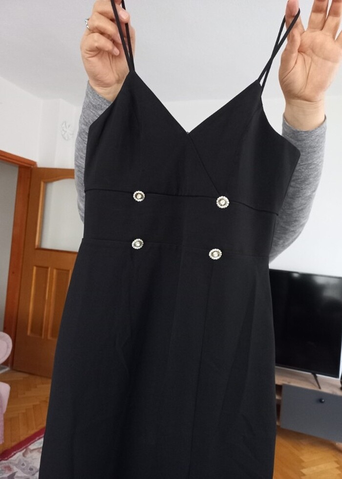 36 beden yırtmaçlı elbise  - Görsel 2