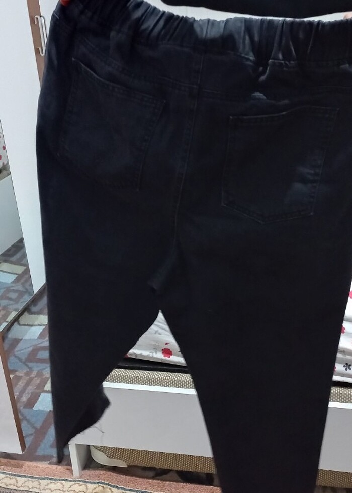 Siyah büyük beden kot pantolon  - Görsel 4