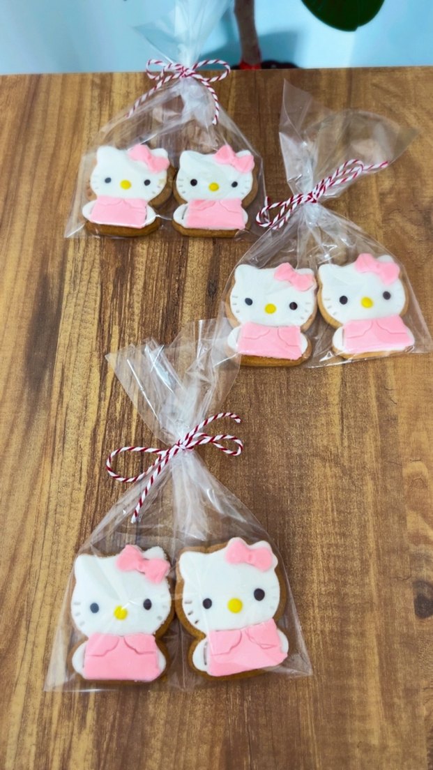 Pembe Hello Kitty Kedi  kurabiye  - Görsel 2