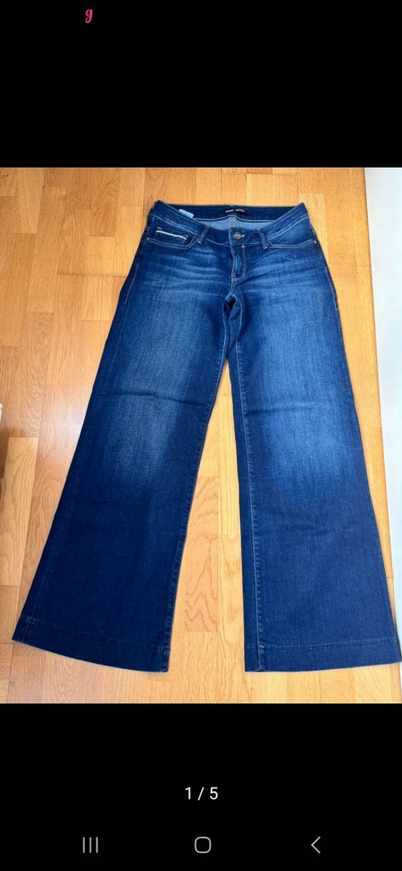 Lacivert Rahat Kesim Midi Kadın Kot Pantolon - Görsel 3