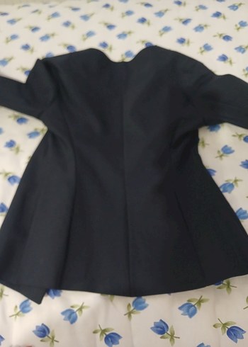 Düğmeli Lacivert Kadın Mini Blazer - Görsel 6