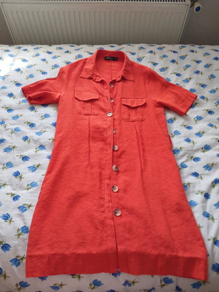 keten Elbise gomlek tunik - Görsel 3