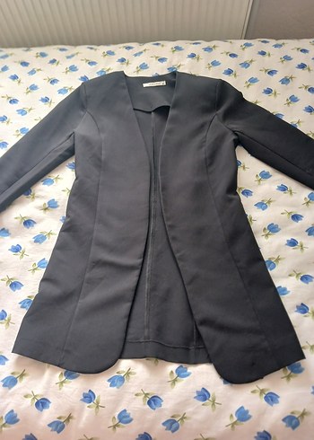 Siyah Drapeli Kadın Blazer Ceket - Görsel 3