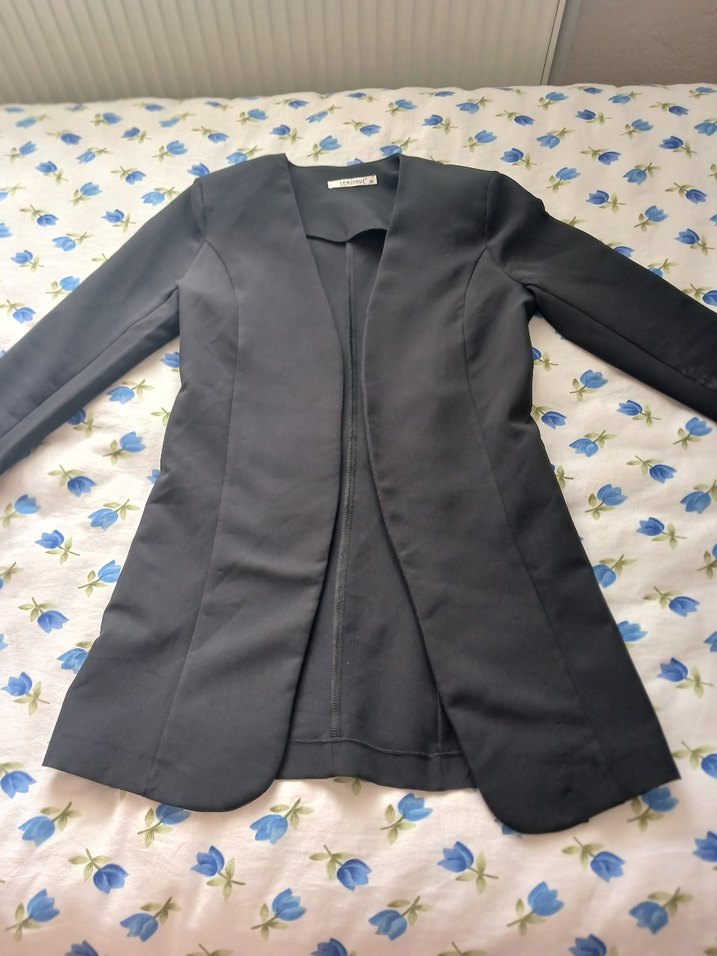 Siyah Drapeli Kadın Blazer Ceket - Görsel 3