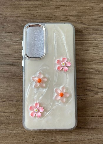 Bohem Beyaz Boncuklu Telefon Kılıfı A55 - A35 Samsung