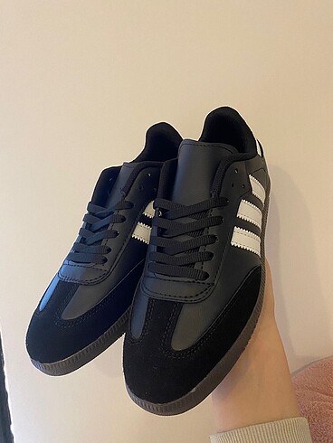 36 Beden siyah Renk Adidas samba spor ayakkabı 3 şeritli