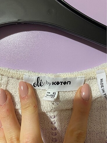 xs Beden Koton dantel hırka crop