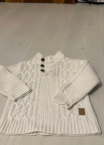 Zara Orijinal Örgü Beyaz Erkek Çocuk Kazak 18-24 ay - Görsel 2