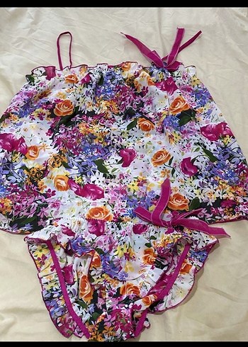 Victoria s Secret Çiçek Desenli Çok şık ikili takım