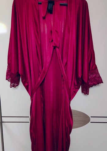 Bordo Uzun Kadın Sabahlık - Görsel 9