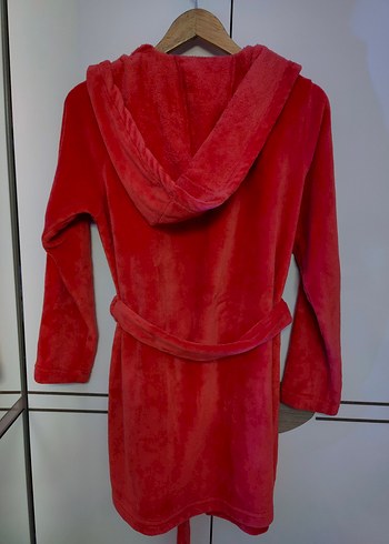 Kırmızı Uzun Kollu Yumuşacık Sabahlık - Görsel 2