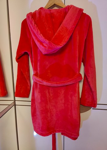 Kırmızı Uzun Kollu Yumuşacık Sabahlık - Görsel 7