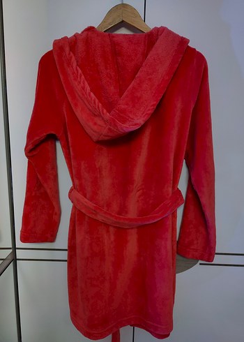 Kırmızı Uzun Kollu Yumuşacık Sabahlık - Görsel 4