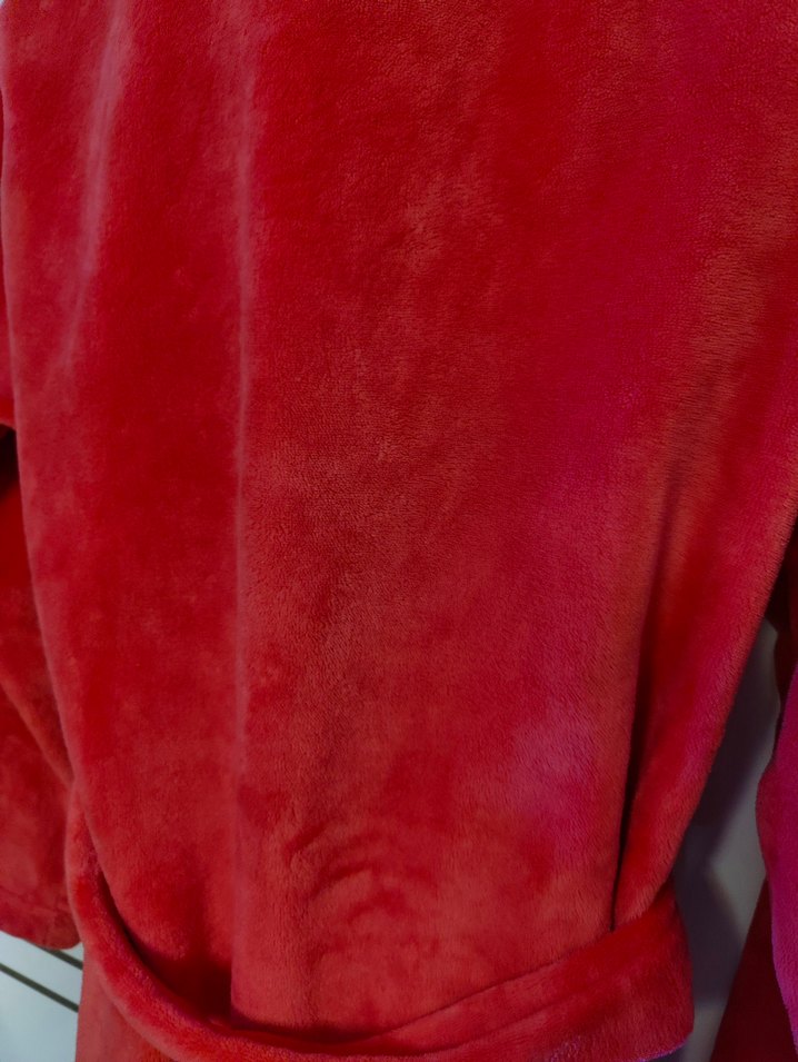 Kırmızı Uzun Kollu Yumuşacık Sabahlık - Görsel 5