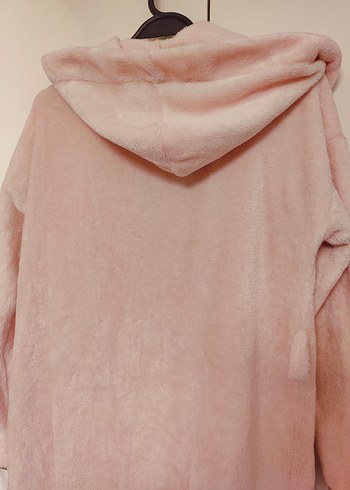 Pembe Kapüşonlu Sabahlık - Görsel 4