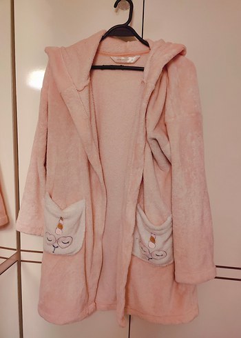 Pembe Kapüşonlu Sabahlık - Görsel 8