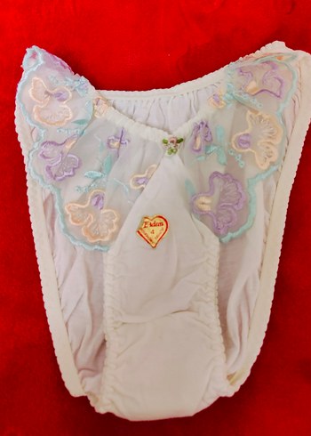 Dantel detaylı Beyaz külot - Görsel 3