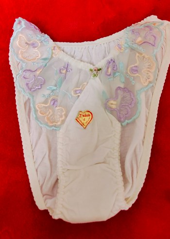 Dantel detaylı Beyaz külot - Görsel 2