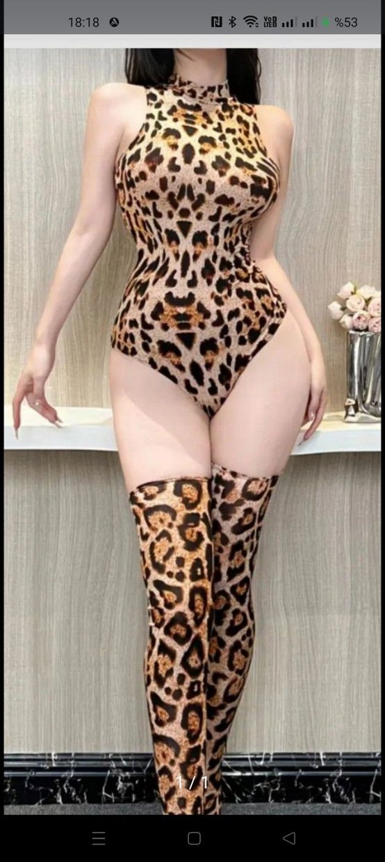 Çok şık Leopar Takım XL Beden - Görsel 3