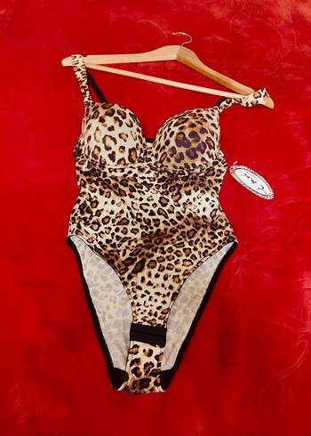 Leopar Desenli Mini Kadın Mayo - Görsel 2