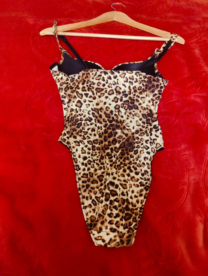 Leopar Desenli Mini Kadın Mayo - Görsel 5